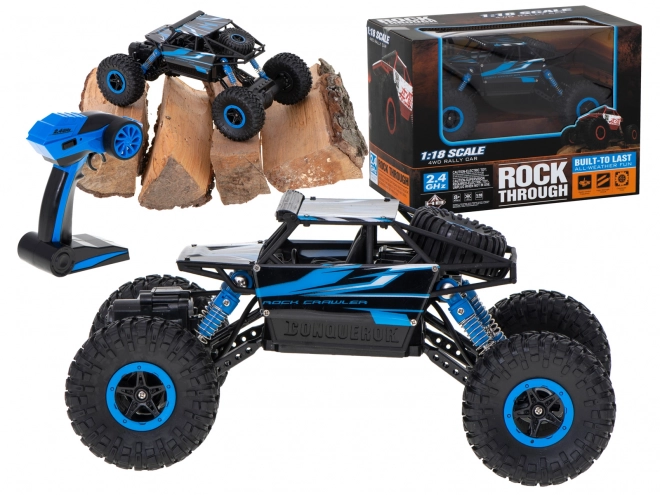 Remote Control Rock Crawler Car – Blue