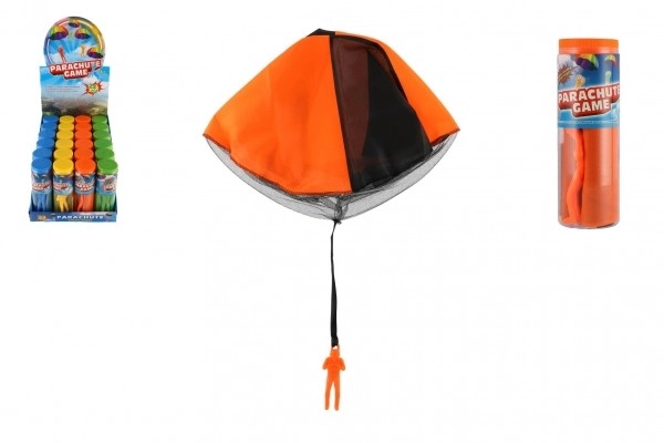 Parachutist figuur met vliegende parachute