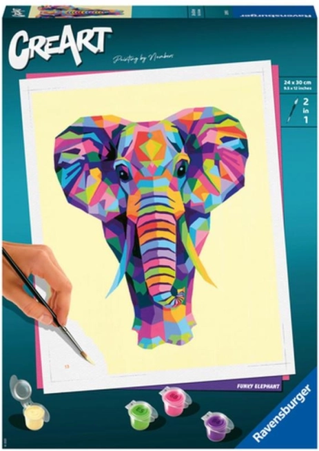 CreArt schilderen op nummer – grappige olifant
