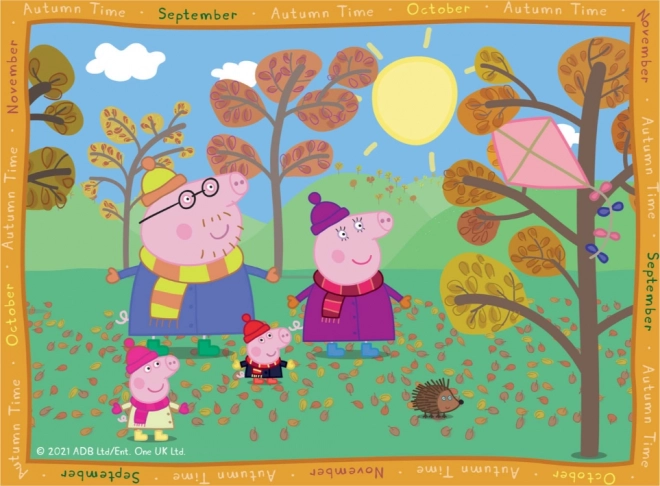 Ravensburger Puzzle Peppa Wutz – Jahreszeiten 4-in-1 (12–24 Teile)