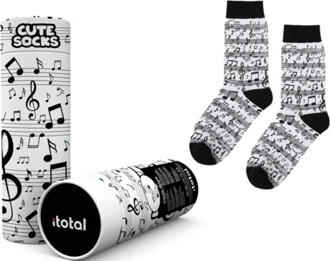 Socken mit Noten