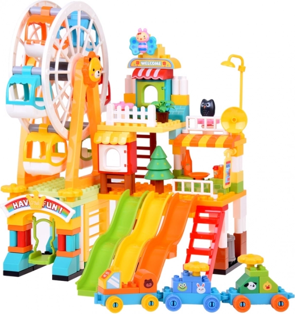 Grandes briques colorées Parc Joyeux aire de jeux avec toboggans 235 pcs