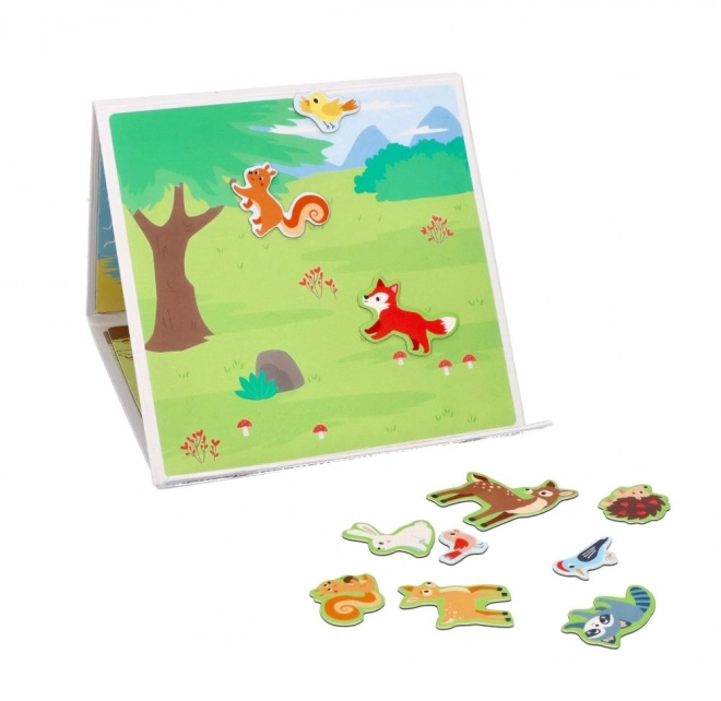 Magnetische puzzelboek - Bosdieren
