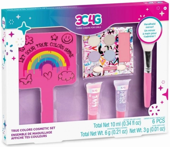 Kosmetikset True Colors mit Spiegel von 3C4G
