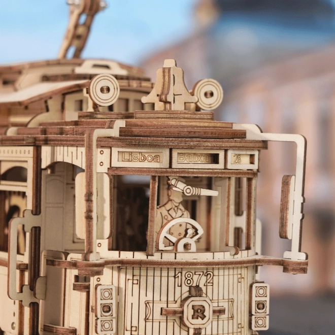 RoboTime 3D houten mechanische puzzel Tram
