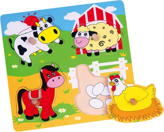 Babu Wooden Pegboard Farm Animals