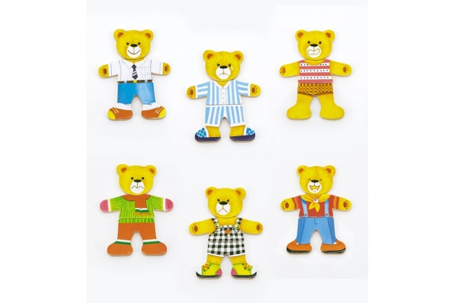 Holzpuzzle VIGA Bärchen anziehen
