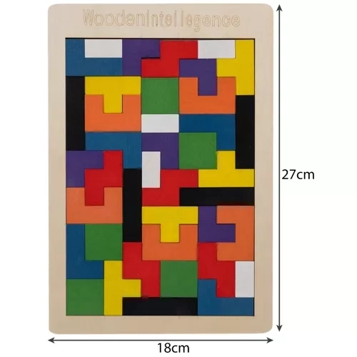 Houten puzzel/tetris Kruzzel 22667