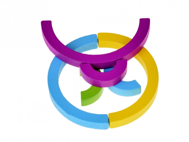 Montessori educatieve houten puzzel kleurrijke regenboog + taken ZA5328