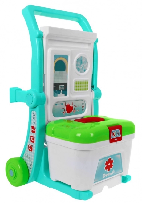 Draagbare medische kast voor kinderen 3+ Koffer + tafel + 2 typen karretjes + accessoires