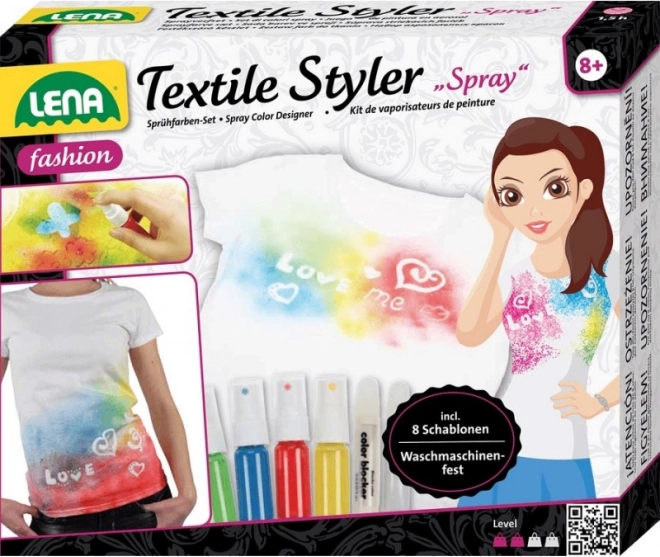 Spuitset voor textielstyling