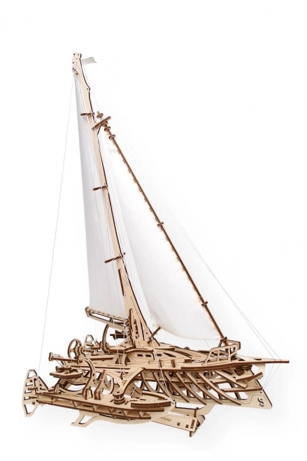 Ugears 3D puzzel - Log Trimaran Merihobus 237 stukken