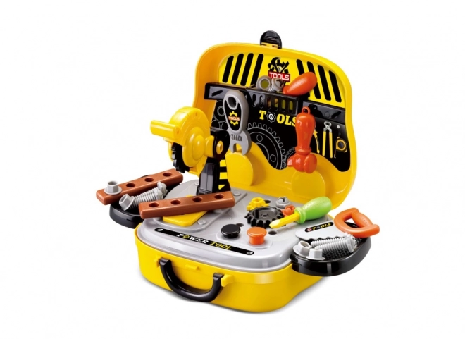 Tool Set for Young Creators in a Car-Shaped Carry Case