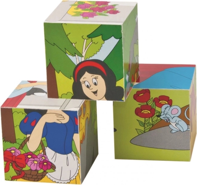 Colorful illustrated cubes