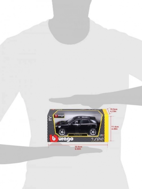 Bburago 1:24 Porsche Macan zwart 18-21077