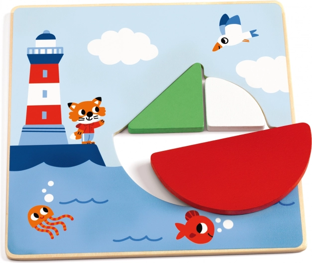 Wooden educational game Tangramini for children
