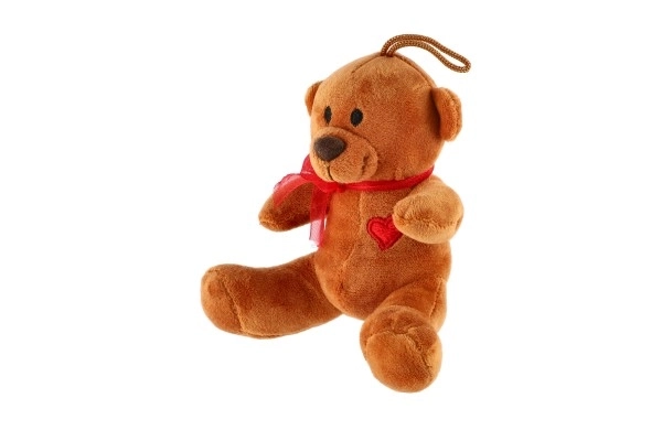 Plush Teddy Bear with Bow and Heart 12 cm