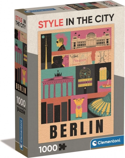 Collage stylé de Berlin en 1000 pièces