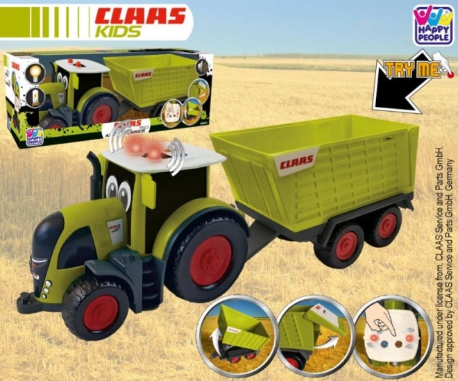 Tractor Claas met aanhanger