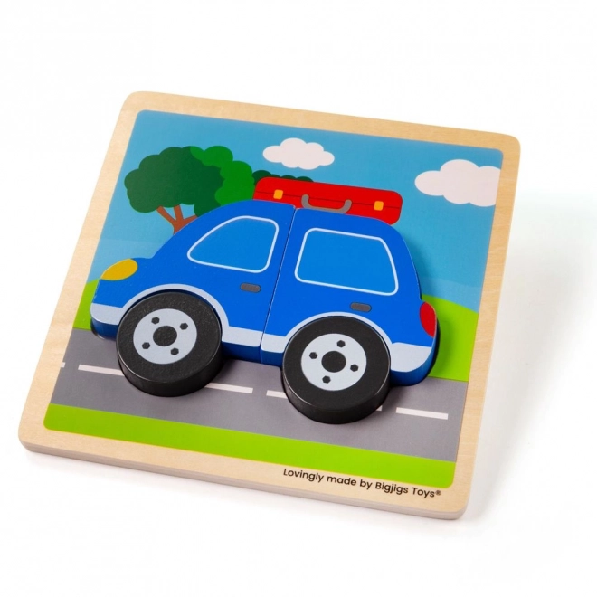 Inlegpuzzel Auto Bigjigs Toys