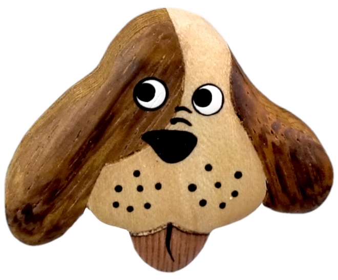 Houten potlood met hondenhoofd