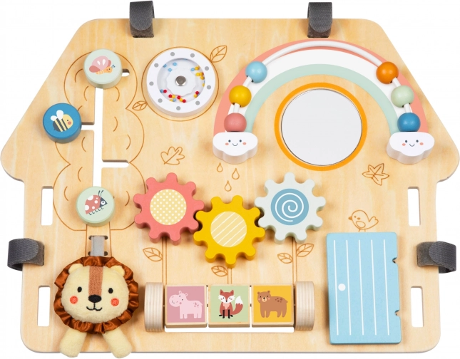 Tooky Toy Grote Houten Manipulatiebord Huisje - Activiteitencentrum