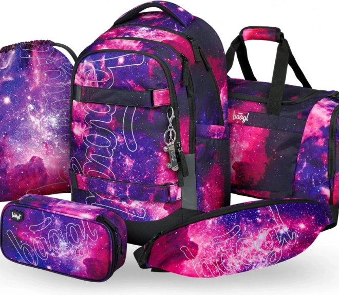 Set Baagl Galaxy: rugzak, etui, zak, sporttas