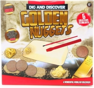 Kit de fouille – pépites d’or et pièces pour petits archéologues
