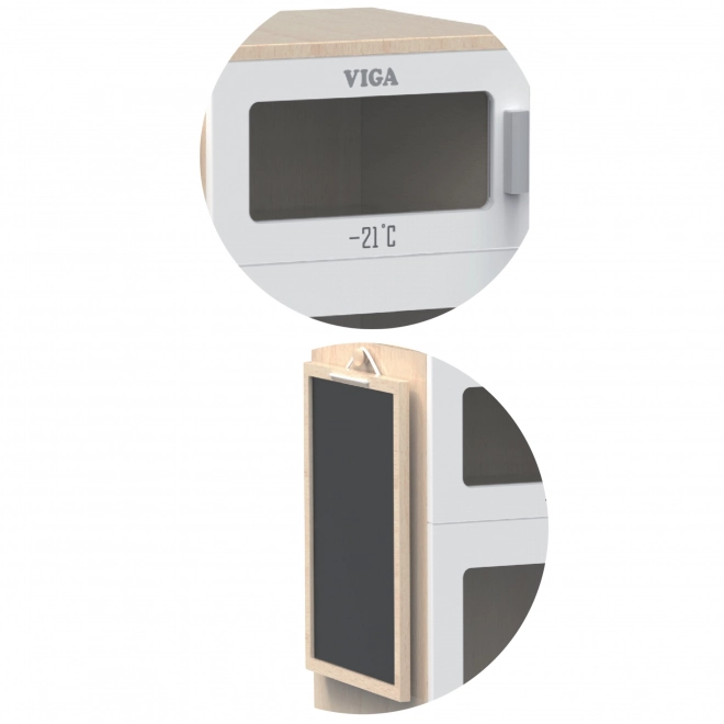 Holzkühlschrank Viga mit Kreidetafel
