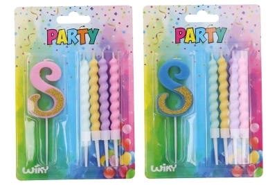 Feestkaars cijfer 8 met 4 kaarsen
