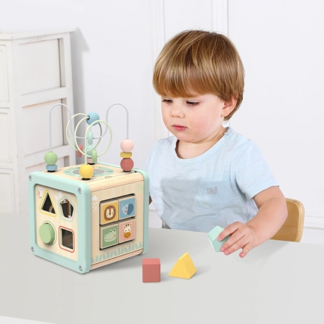 Multifunctionele houten kubus WOOPIE GREEN