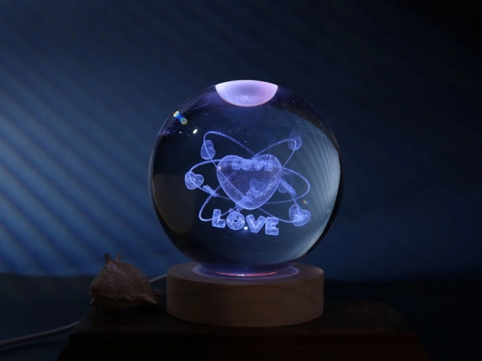 Kristalllampe Kugel Love 10 cm 1,5 W