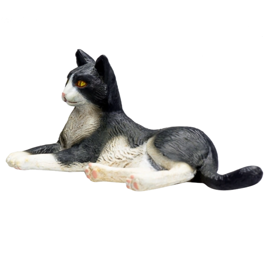 Mojo Animal Planet Zwart-witte kat liggend