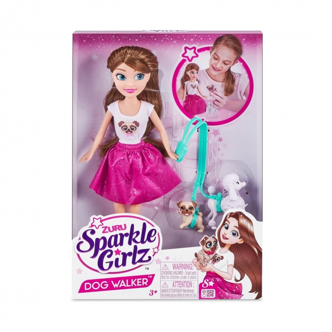 Sparkle Girlz Doll with Two Puppies 28 cm