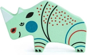 Bajo bedrohte Tiere Nashorn – Holzfigur