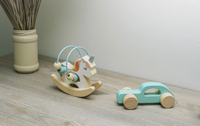 Houten sportautootje, Mint