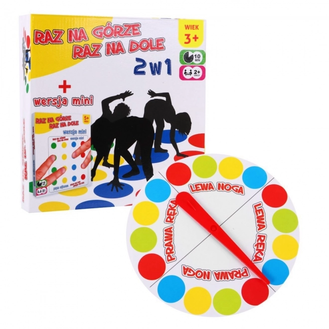 Eens omhoog, eens omlaag 2 in 1 voor kinderen 3+ Arcade spel + Mat met wielen + Shuffle board + Mini-vingerversie