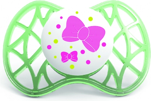 Middelgrote fopspenen 6M+ roze en groen