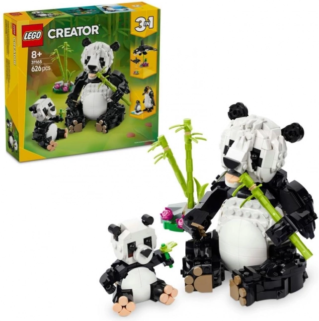 LEGO Creator 3-en-1 animaux sauvages : famille de pandas