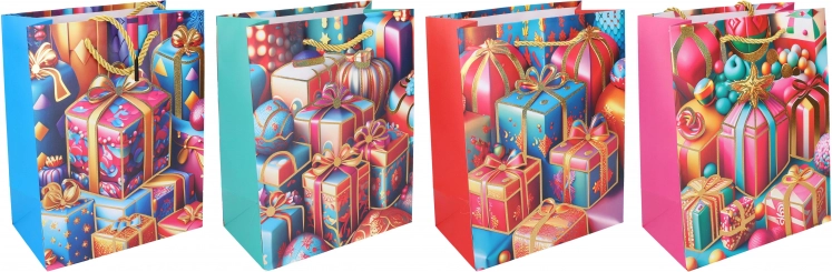 Sac cadeau M de Noël 26 × 32 × 10 cm