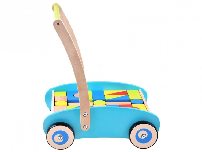 Wooden Walker with Blocks for Children