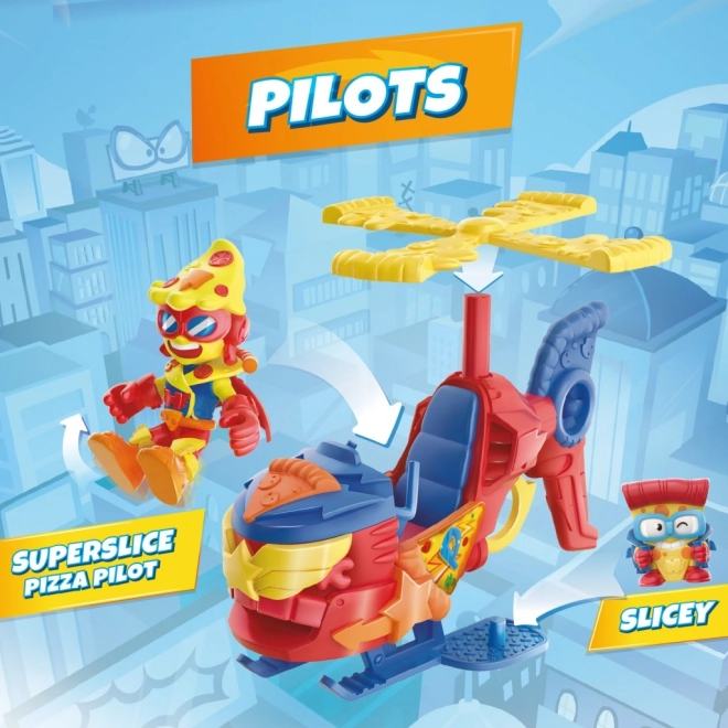 SuperThings Pizzacopter mit Scheibenwerfer