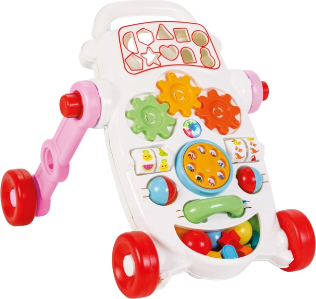 Trotteur interactif rose pour enfants