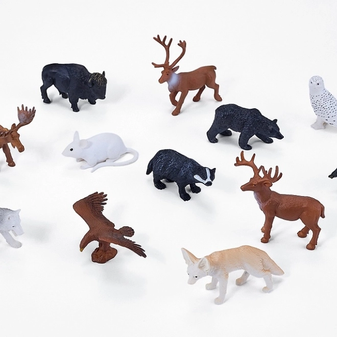 Mojo mini monde animaux de la forêt – set de 12 figurines en tube