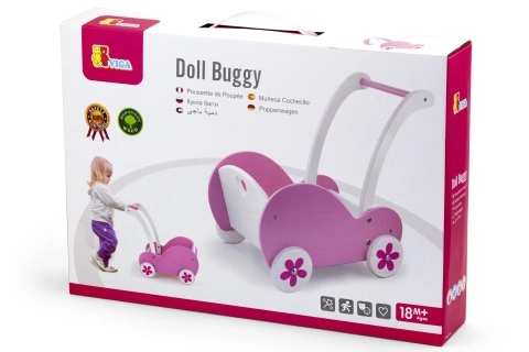 Poussette en bois pour poupées Viga