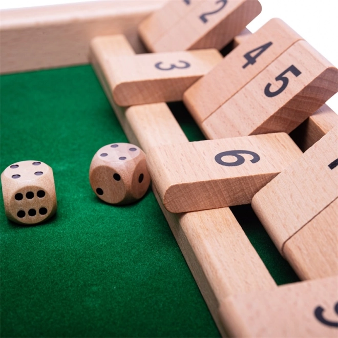 wooden game Shut the Box BIGJIGS TOYS