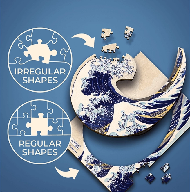 Wooden Puzzle Great Wave off Kanagawa 200 Pieces