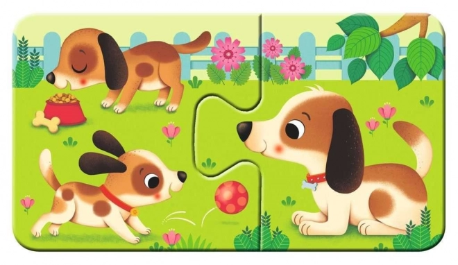 RAVENSBURGER Mon premier puzzle – animaux et leurs petits, 9×2 pièces