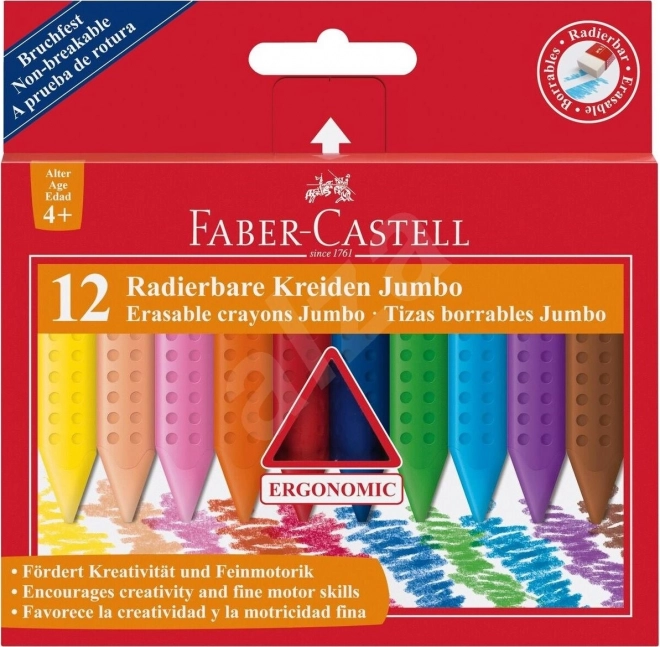 Plastic Crayons Faber-Castell Colour Grip Jumbo 12 pcs