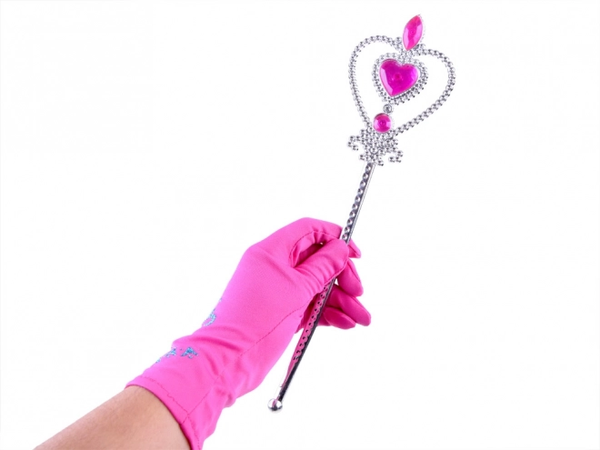 Kostüm-Set Prinzessin mit Krönchen und Zopf – Rosa